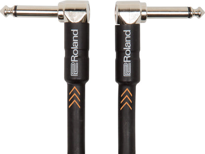 Roland RIC-B3AA Black Series 3' Angled to Angled Instrument Cable - CBN Music Warehouse