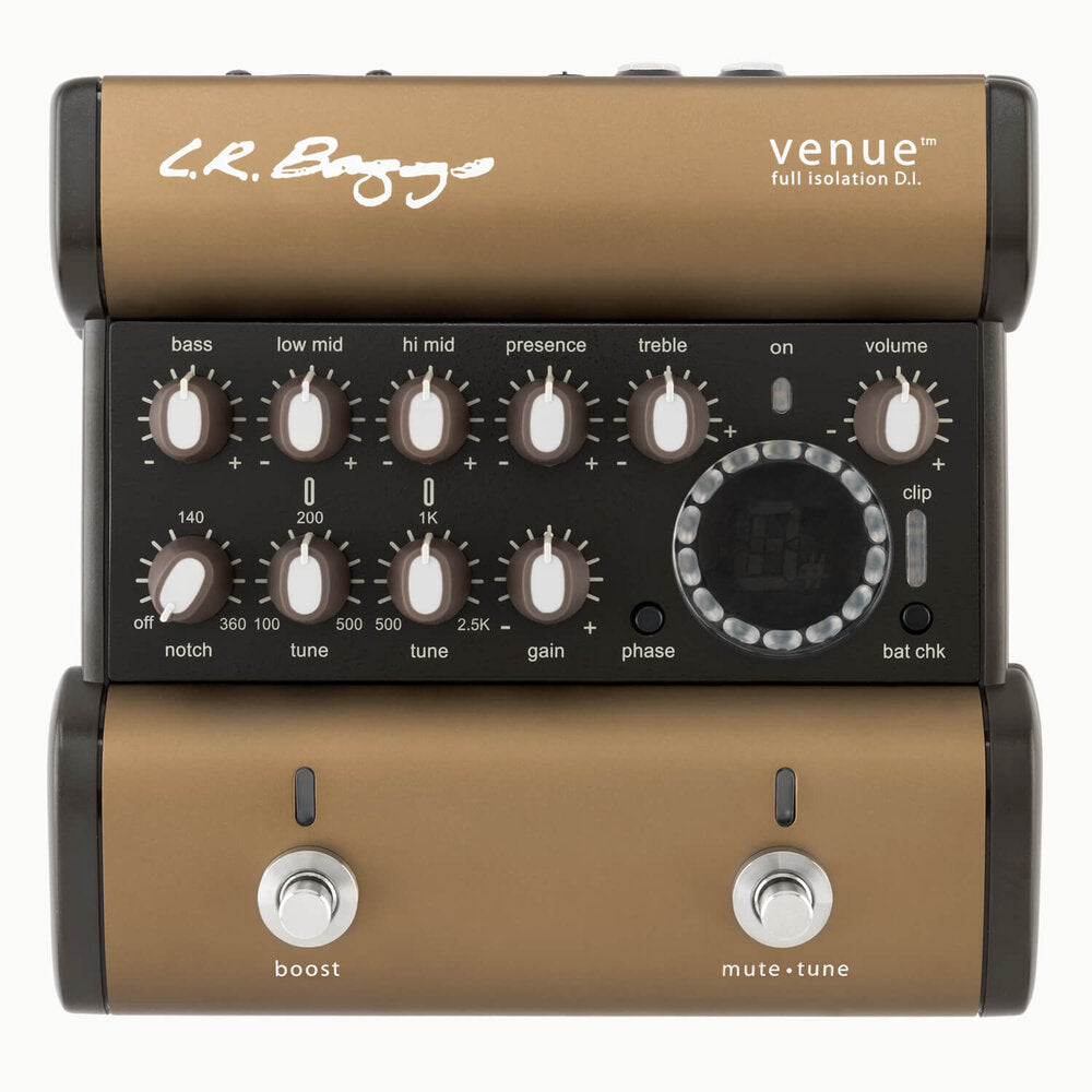 LR Baggs Venue DI Acoustic Guitar Preamp / DI / EQ / Tuner Pedal - CBN Music Warehouse