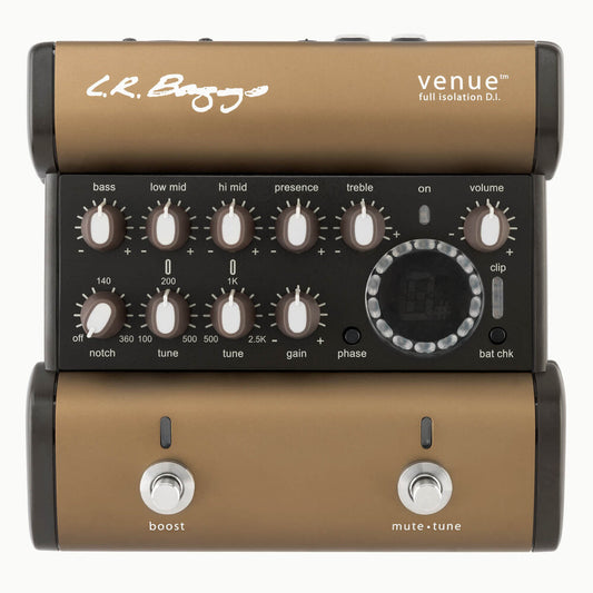 LR Baggs Venue DI Acoustic Guitar Preamp / DI / EQ / Tuner Pedal - CBN Music Warehouse